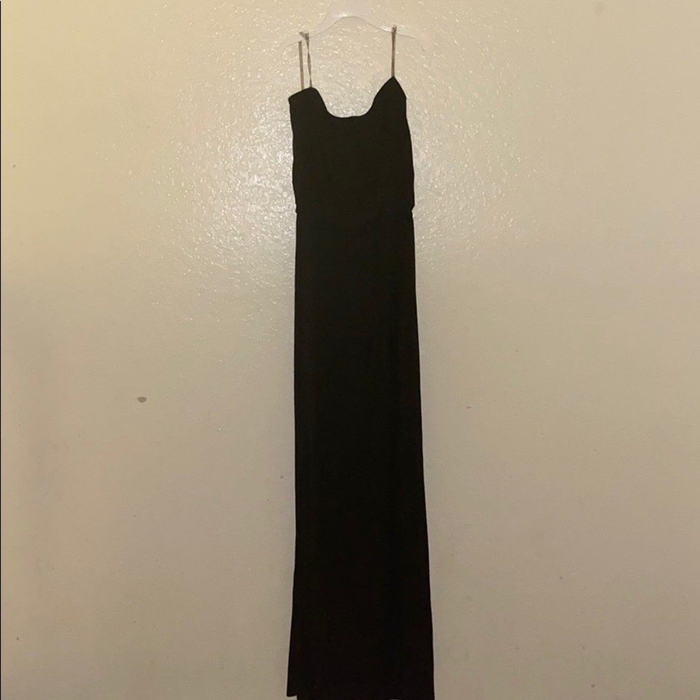 Black tube top maxi dress